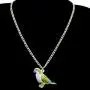 DUOWEI Acrylic Cute Monk Parakeet Parrot Bird Earrings and Necklace Set for Women Teens Girls Drop Dangle Pendant Jewelry Charms Gifts