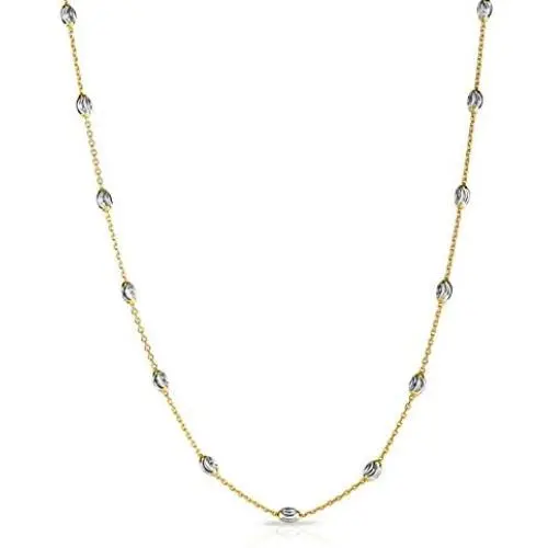 Sterling Silver Station Oval Bead Necklace for Women Teen Girls- 925 Station Necklace, 925 Silver Jewelry, Sterling Silver Necklace 10-36 Inch, Silver, Gold, Rose Gold Sterling Silver Station Oval Bead Necklace for Women Teen Girls- 925 Station Necklace, 925 Silver Jewelry, Sterling Silver Necklace 10-36 Inch, Silver, Gold, Rose Gold