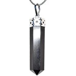 Zenergy Gems Charged Natural Himalayan Gemstone Crystal Perfect Pendant + 20'' Silver Chain + Selenite Charging Heart [Included]