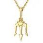 XUANPAI Stainless Steel Mens Punk Trident Neptune Pendant Necklace Statement Necklace Gifts for Him Hip Hop Jewelry