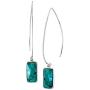 Silpada Oasis Compressed Turquoise Wire Drop Earrings in Sterling Silver