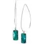 Silpada Oasis Compressed Turquoise Wire Drop Earrings in Sterling Silver