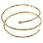 HUNO Minimalist Metal Punk Spiral Coil Upper Arm Cuff Open Arm Bracelet Armlet Adjustable Hammered Wrap Armband Bangle for Women