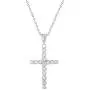 925 Sterling Silver Braided Cross Clear CZ Pendant Necklace Girls Teens 16'' 925 Sterling Silver Braided Cross Clear CZ Pendant Necklace Girls Teens 16''