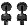 YC_jewelry Stainless Steel Punisher Skull Screw Earrings Studs Back Hip-Hop Stud Earring for Men Women.