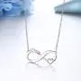 Besilver 925 Sterling Silver Mom and Child Necklace Mommy Infinity Love Mother Daughter Heart Necklace for Mother Grandma Daughter Son Birthday Anniversary