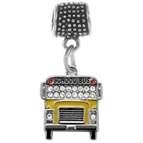 Inspired Silver - Silver Customized Charm for Bracelet with Cubic Zirconia Jewelry