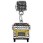 Inspired Silver - Silver Customized Charm for Bracelet with Cubic Zirconia Jewelry