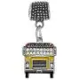Inspired Silver - Silver Customized Charm for Bracelet with Cubic Zirconia Jewelry