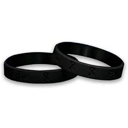 Fundraising For A Cause | Black Melanoma Awareness Bracelets – Black Ribbon Cancer Awareness Silicone Bracelets for Adults Fundraising For A Cause | Black Melanoma Awareness Bracelets – Black Ribbon Cancer Awareness Silicone Bracelets for Adults