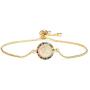 cmoonry 18K Gold Plated Letter Initial Bracelet for Women Girl Colourful Cubic Zirconia 26 Alphabet Letter Charm Bracelet Adjustable Copper Chain Shell Bracelet Best