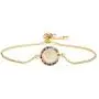 cmoonry 18K Gold Plated Letter Initial Bracelet for Women Girl Colourful Cubic Zirconia 26 Alphabet Letter Charm Bracelet Adjustable Copper Chain Shell Bracelet Best