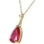 Galaxy Gold GG 14k 14k Solid Gold Pear-Shaped 1.75 ct Ruby Drop Pendant Necklace