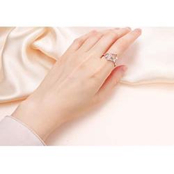 FLYOW 925 Sterling Silver CZ Horoscope Zodiac 12 Constellation Astrology Adjustable Statement Ring for Women Teen Girls Birthday Gift,Size 7