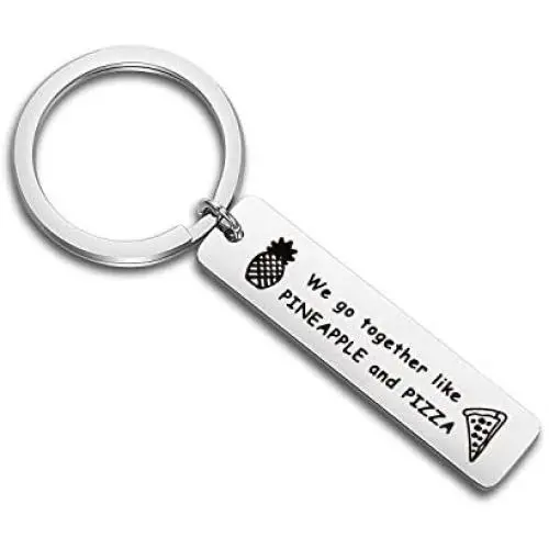 ENSIANTH Pineapple Pizza Keychain Funny Food Gift Hawaiian Pizza Jewelry Couple’s Gift ENSIANTH Pineapple Pizza Keychain Funny Food Gift Hawaiian Pizza Jewelry Couple’s Gift