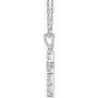 10K White Gold Diamond Cross Pendant with Sterling Silver Chain Necklace (1/4 cttw, I-J Color, I2-I3 Clarity), 18''