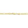 14K Yellow Gold Filled Solid Figaro Chain Necklace, 3.2 mm Wide