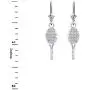 925 Sterling Silver Tennis Racquet Sports Leverback Earrings 925 Sterling Silver Tennis Racquet Sports Leverback Earrings