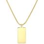 Happiness Boutique Women Rectangle Pendant Necklace in Gold Color Stainless Steel Jewelry