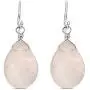 FRONAY Natural Gemstone Rose Quartz Dangle Drop Earrings - Handmade Sterling Silver Jewelry for Women FRONAY Natural Gemstone Rose Quartz Dangle Drop Earrings - Handmade Sterling Silver Jewelry for Women