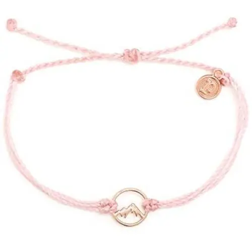 Pura Vida Rose Gold Sierra Bracelet - Waterproof, Artisan Handmade, Adjustable, Threaded, Fashion Jewelry for Girls/Women