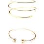 HUNO Minimalist Metal Punk Spiral Coil Upper Arm Cuff Open Arm Bracelet Armlet Adjustable Hammered Wrap Armband Bangle for Women