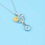 WUSUANED Mustard Seed Faith Sunflower Necklace Christian Pendant Religious Jewelry Inspirational Christian Gift for Women Girls