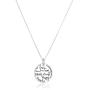 Two-Tone Sterling Silver ''Be'' Graffiti Charm Necklace, 18''
