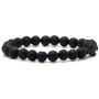Heavstjer Yoga 8mm Lava Rock Onyx Turquoise Stone Bead Bracelet Turtle Charm Bracelet