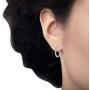 La Joya 3/4-2 Carat Total Weight (ctw) Lab Grown Diamond Hoop Earrings for Women- White Rhodium or Yellow Gold Plated 925 Sterling Silver Earrings - With Superior GH Color And SI Clarity Diamonds