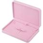 Large Velvet Jewelry Set Box, Big Necklace and Ring Earring Pendant Gift Box, Pearl Necklace/Chunky Necklace Jewelry Storage Case (Pink)