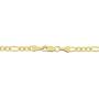 14K Yellow Gold Filled Solid Figaro Chain Necklace, 3.2 mm Wide