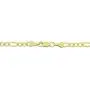 14K Yellow Gold Filled Solid Figaro Chain Necklace, 3.2 mm Wide