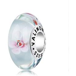 EVESCITY Limited Edition Genuine Murano Glass Crystal 925 Sterling Silver Beads for Charms Bracelets Best Jewelry Gifts for Her
