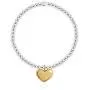 Katie Loxton Sweet Sayings Heart of Gold Womens Silver Plated Boxed Stretch Charm Bracelet