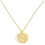 Initial Pendant Necklace for Women Girls - 26 Capital Letters Alphabet Circle Pendant Necklaces 18K Gold Plated | A-Z Monogram Name Necklace Chain Personalized for Women Men Jewelry Gifts