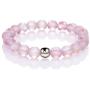 4Pcs Mystic Mermaid Beaded Stretch Bracelet Handmade Round Glass 8mm Multicolor Matte Beads Elastic Bracelet Shining Moonstone Beads Wristband for Women Girl Valentines Jewelry