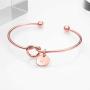 Ursteel Bridesmaids Gifts for Wedding, Tie The Knot Bracelet with Initial Bridesmaid Proposal Gifts with Box, Cards