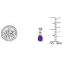 Dazzlingrock Collection 7X5 MM Each Pear Gemstone & Round Diamond Ladies Teardrop Drop Earrings, Sterling Silver