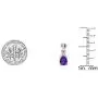 Dazzlingrock Collection 7X5 MM Each Pear Gemstone & Round Diamond Ladies Teardrop Drop Earrings, Sterling Silver