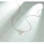 FANCIME Sterling Silver Infinity Interlocking Circles Pendant Necklace Small Mother Daughter Necklace Dainty Fine Jewelry for Mom Women Teen Girls,16+ 2'' Extender