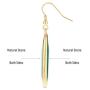 BaubleStar Natural Crystal Healing Stone Drop Dangle Earrings for Women Girls