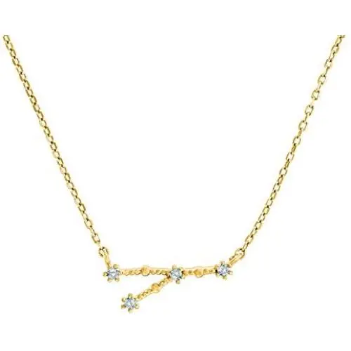 PAVOI 14K Gold Plated Astrology Constellation Horoscope Zodiac Necklace 16-18''