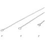 BENIQUE 925 Sterling Silver Necklace Extenders for Women - Made in USA, Solid Sterling Silver Fine Chain, Dainty Durable Strong Removable, Set of 3