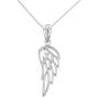 Certified 925 Sterling Silver Guardian Angel Filigree Wing Pendant Necklace