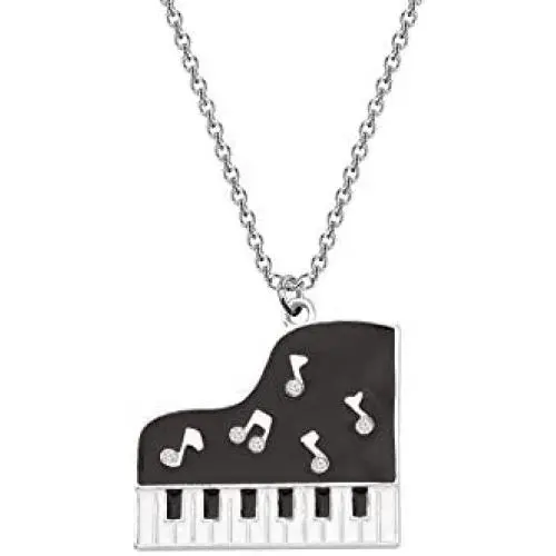 SEIRAA Piano Keyboard Necklace Music Jewelry for Women Girls Piano Gifts Music Lovers Jewelry