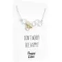 Bee Honeycomb Necklace – Bumblebee Pendent Charm in Gold & Silver – Don’t Worry Bee Happy Message Card Bee Honeycomb Necklace – Bumblebee Pendent Charm in Gold & Silver – Don’t Worry Bee Happy Message Card