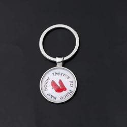 BAUNA Oz Jewelry There’s No Place Like Home Inspirational Keychain for Family Ruby Red Slippers Gfifts for Movie Fans