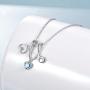 LUHE Stethoscope Pendant Necklace 925 Sterling Silver Heart Necklace Doctor Nurse Graduation Gift