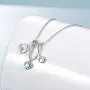 LUHE Stethoscope Pendant Necklace 925 Sterling Silver Heart Necklace Doctor Nurse Graduation Gift LUHE Stethoscope Pendant Necklace 925 Sterling Silver Heart Necklace Doctor Nurse Graduation Gift